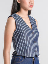 ROMAN VEST STRIPE DENIM