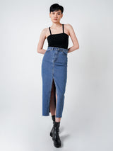 EVE DENIM MAXI SKIRT