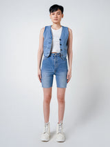 LEWIS BIKER DENIM SHORT