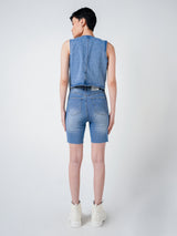 LEWIS BIKER DENIM SHORT