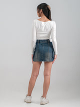 FREYA CARGO DENIM SKIRT