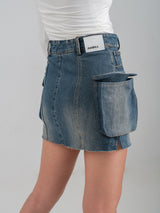 FREYA CARGO DENIM SKIRT