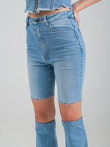 LEWIS BIKER DENIM SHORT