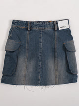 FREYA CARGO DENIM SKIRT