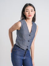 ROMAN VEST STRIPE DENIM