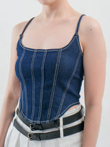 IVY CORSET DENIM TOPS