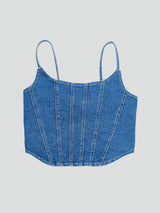 IVY CORSET DENIM TOPS