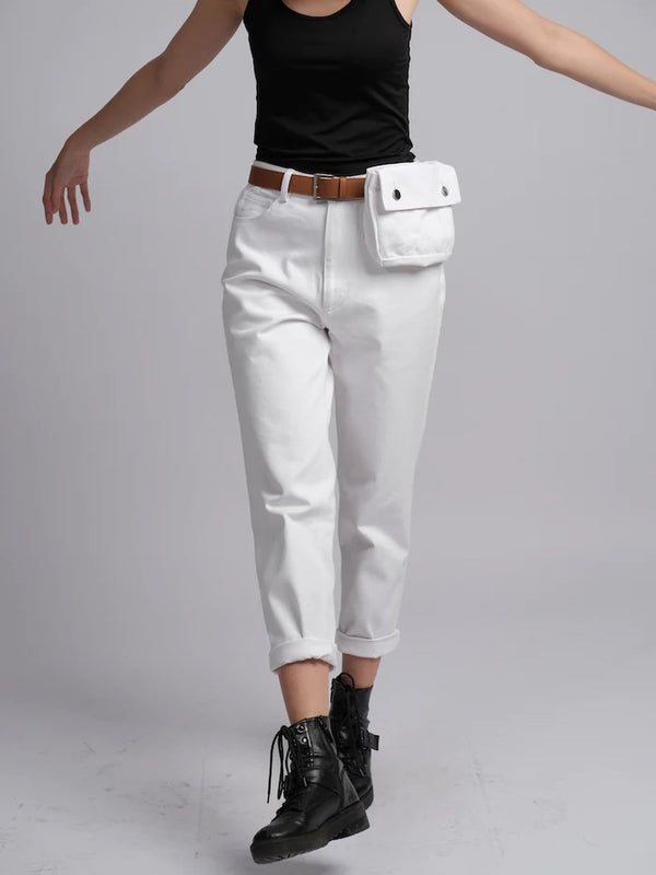 AMBER JEANS IN WHITE DENIM